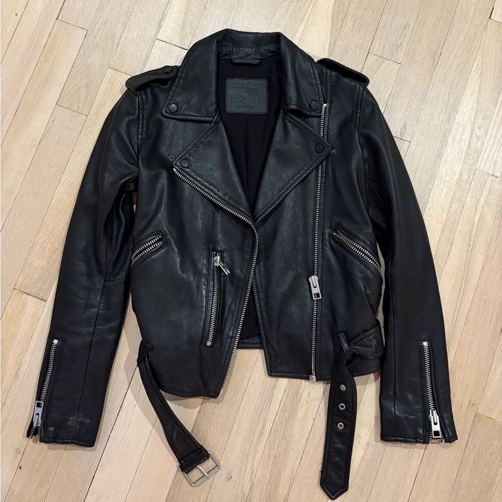 All Saints Black Leather Jacket